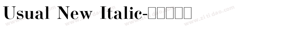 Usual New Italic字体转换